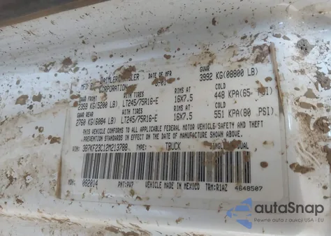 2002 Dodge Ram 2500 St from USA, damaged, VIN 3B7KF23C12M213788